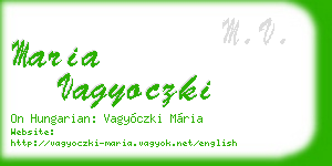 maria vagyoczki business card