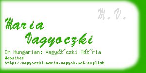 maria vagyoczki business card